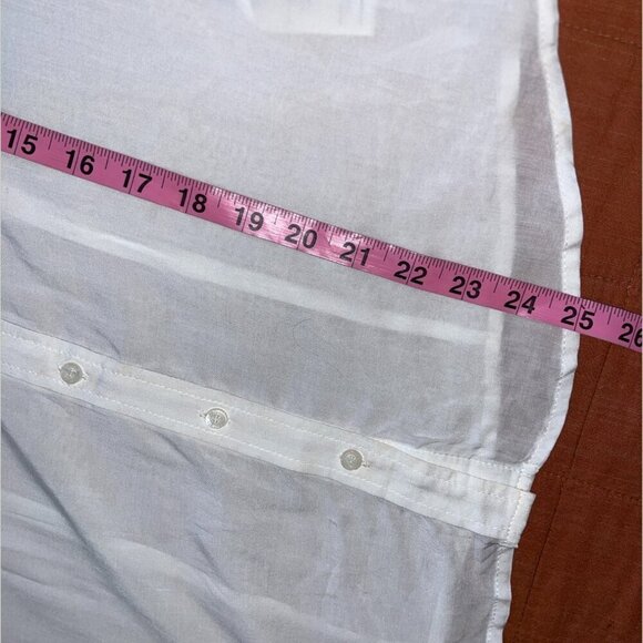 NWT Aeropostale White Sheer Collared Button Down Shirt Women’s Size M - Picture 9 of 11